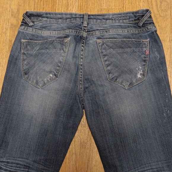 VIGOSS DESTROYED SKINNY BLUE JEANS - Picture 5 of 8